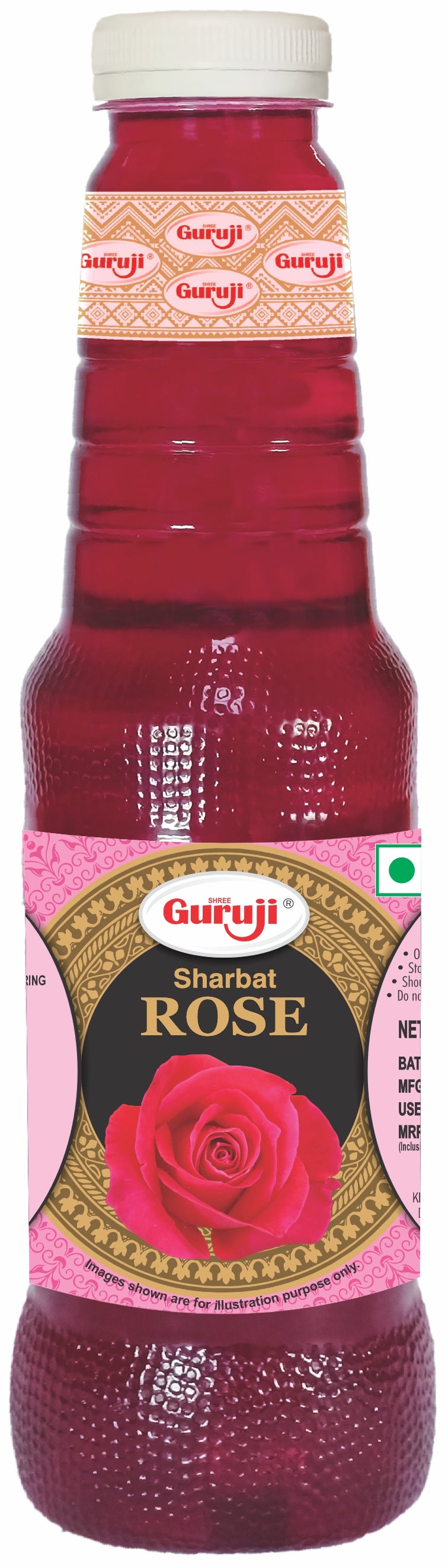 Guruji Combo Pack of Kesaria Thandai & Rose Sharbat (500 Ml x 2 unit)